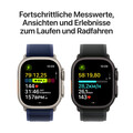 Apple Watch Ultra 2 GPS + Cellular, 49 mm Titangehäuse Natur, Trail Loop Blau – M/L