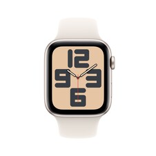 Apple Watch SE GPS, 44 mm Aluminiumgehäuse Polarstern, Sportarmband Polarstern – M/L
