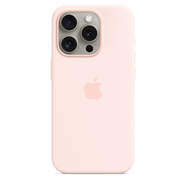 Sie sehen das Produktbild 01 von iPhone 15 Pro Silikon Case mit MagSafe – Hellrosa iPhone 15 Pro Silikon Case mit MagSafe – Hellrosa