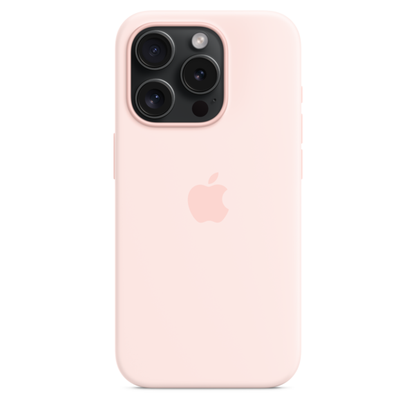 Sie sehen das Produktbild 04 von iPhone 15 Pro Silikon Case mit MagSafe – Hellrosa iPhone 15 Pro Silikon Case mit MagSafe – Hellrosa