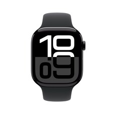Sie sehen das Produktbild 02 von Apple Watch Series 10 GPS + Cellular, 46 mm Aluminiumgehäuse Diamantschwarz, Sportarmband Schwarz − S/M Apple Watch Series 10 GPS + Cellular, 46 mm Aluminiumgehäuse Diamantschwarz, Sportarmband Schwarz − S/M