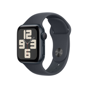 Apple Watch SE GPS, 40 mm Aluminiumgehäuse Mitternacht, Sportarmband Mitternacht – S/M