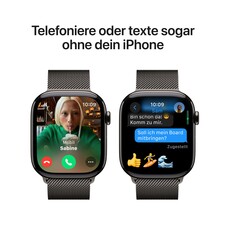 Sie sehen das Produktbild 07 von Apple Watch Series 10 GPS + Cellular, 46 mm Titangehäuse Schiefer, Milanaise Armband Schiefer – S/M Apple Watch Series 10 GPS + Cellular, 46 mm Titangehäuse Schiefer, Milanaise Armband Schiefer – S/M