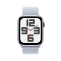 Apple Watch SE GPS, 44 mm Aluminiumgehäuse Silber, Sport Loop Blaue Wolke