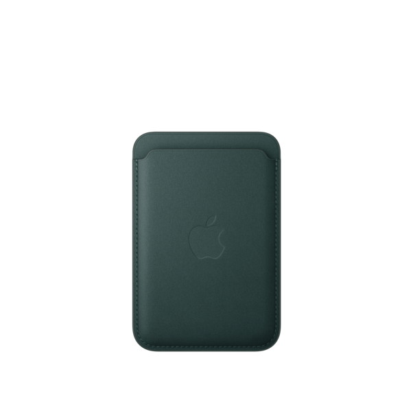 iPhone Feingewebe Wallet mit MagSafe – Dunkelgrün