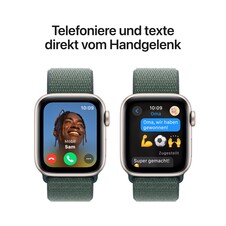 Sie sehen das Produktbild 04 von Apple Watch SE GPS, 40 mm Aluminiumgehäuse Polarstern, Sport Loop Seegrün Apple Watch SE GPS, 40 mm Aluminiumgehäuse Polarstern, Sport Loop Seegrün