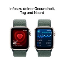 Sie sehen das Produktbild 05 von Apple Watch SE GPS, 40 mm Aluminiumgehäuse Polarstern, Sport Loop Seegrün Apple Watch SE GPS, 40 mm Aluminiumgehäuse Polarstern, Sport Loop Seegrün