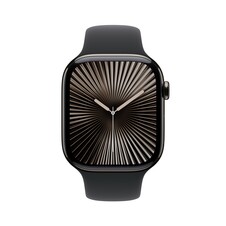 Sie sehen das Produktbild 02 von Apple Watch Series 10 GPS + Cellular, 46 mm Titangehäuse Schiefer, Sportarmband Schwarz −M/L Apple Watch Series 10 GPS + Cellular, 46 mm Titangehäuse Schiefer, Sportarmband Schwarz −M/L