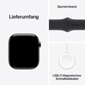 Sie sehen das Produktbild 09 von Apple Watch Series 10 GPS + Cellular, 46 mm Titangehäuse Schiefer, Sportarmband Schwarz −M/L Apple Watch Series 10 GPS + Cellular, 46 mm Titangehäuse Schiefer, Sportarmband Schwarz −M/L