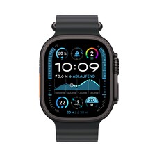 Apple Watch Ultra 2 GPS + Cellular, 49 mm Titangehäuse Schwarz, Ocean Armband Schwarz