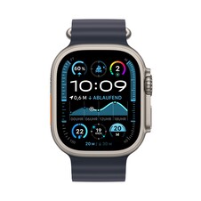 Apple Watch Ultra 2 GPS + Cellular, 49 mm Titangehäuse Natur, Ocean Armband Marine