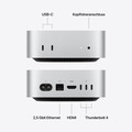 Mac mini: Apple M6 Chip mit 12‑Core CPU und 12‑Core GPU, 256 GB SSD - Silber