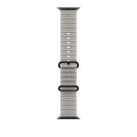49 mm Ocean Armband Halbtransparentes Grau - Titan Schwarz