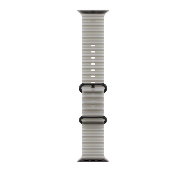 49 mm Ocean Armband Halbtransparentes Grau - Titan Schwarz