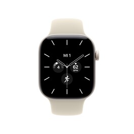 Apple Watch Series 12 GPS + Cellular, 42 mm Keramikgehäuse Perlweiß, Sportarmband Sand – S/M