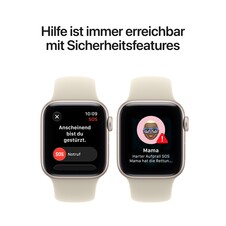 Apple Watch SE 3 GPS, 40 mm Aluminiumgehäuse Mitternacht mit Sportarmband Navyblau – S/M