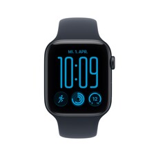 Sie sehen das Produktbild 02 von Apple Watch SE 3 GPS + Cellular, 44 mm Aluminiumgehäuse Mitternacht mit Sportarmband Navyblau – S/M Apple Watch SE 3 GPS + Cellular, 44 mm Aluminiumgehäuse Mitternacht mit Sportarmband Navyblau – S/M