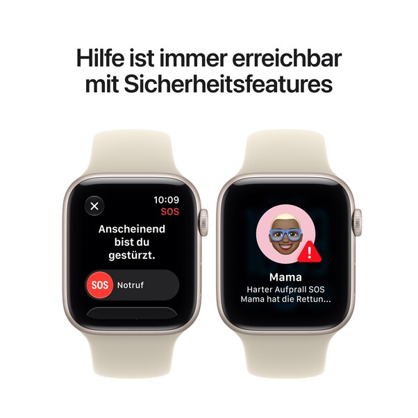 Sie sehen das Produktbild 06 von Apple Watch SE 3 GPS, 44 mm Aluminiumgehäuse Polarstern mit Sportarmband Sand – M/L Apple Watch SE 3 GPS, 44 mm Aluminiumgehäuse Polarstern mit Sportarmband Sand – M/L