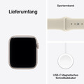 Sie sehen das Produktbild 07 von Apple Watch SE 3 GPS, 44 mm Aluminiumgehäuse Polarstern mit Sportarmband Sand – M/L Apple Watch SE 3 GPS, 44 mm Aluminiumgehäuse Polarstern mit Sportarmband Sand – M/L