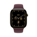 Apple Watch Series 12 GPS + Cellular, 46 mm Titangehäuse Brillantgold, Sportarmband Burgunder ­− M/L