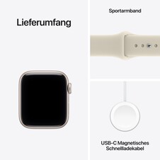 Sie sehen das Produktbild 07 von Apple Watch SE 3 GPS, 40 mm Aluminiumgehäuse Polarstern mit Sportarmband Sand – S/M Apple Watch SE 3 GPS, 40 mm Aluminiumgehäuse Polarstern mit Sportarmband Sand – S/M