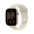 Apple Watch Series 12 GPS + Cellular, 46 mm Aluminiumgehäuse Lichtgold, Sportarmband Sand – S/M