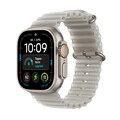 Apple Watch Ultra 4 GPS + Cellular, 49 mm Titangehäuse Natur, Ocean Armband Halbtransparentes Grau
