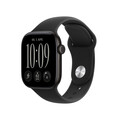 Apple Watch Series 12 GPS + Cellular, 42 mm Aluminiumgehäuse Schwarz, Sportarmband Schwarz − M/L
