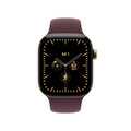 Apple Watch Series 12 GPS + Cellular, 42 mm Titangehäuse Brillantgold, Sportarmband Burgunder ­− M/L