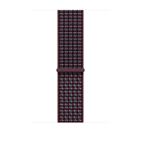 46 mm Sport Loop Burgunder Kariert