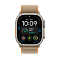 Apple Watch Ultra 4 GPS + Cellular, 49 mm Titangehäuse Natur, Trail Loop Sand – S/M
