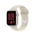 Apple Watch SE 3 GPS + Cellular, 40 mm Aluminiumgehäuse Polarstern mit Sportarmband Sand – S/M