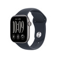 Apple Watch Series 12 GPS + Cellular, 42 mm Aluminiumgehäuse Space Grau, Sportarmband Navyblau – M/L