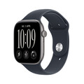 Apple Watch Series 12 GPS, 46 mm Aluminiumgehäuse Space Grau, Sportarmband Navyblau – S/M