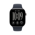 Apple Watch Series 12 GPS, 46 mm Aluminiumgehäuse Space Grau, Sportarmband Navyblau – S/M