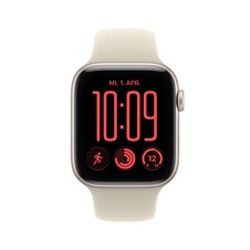 Sie sehen das Produktbild 02 von Apple Watch SE 3 GPS + Cellular, 44 mm Aluminiumgehäuse Polarstern mit Sportarmband Sand – S/M Apple Watch SE 3 GPS + Cellular, 44 mm Aluminiumgehäuse Polarstern mit Sportarmband Sand – S/M