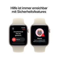 Sie sehen das Produktbild 06 von Apple Watch SE 3 GPS + Cellular, 44 mm Aluminiumgehäuse Polarstern mit Sportarmband Sand – M/L Apple Watch SE 3 GPS + Cellular, 44 mm Aluminiumgehäuse Polarstern mit Sportarmband Sand – M/L