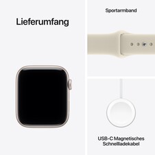 Sie sehen das Produktbild 07 von Apple Watch SE 3 GPS + Cellular, 44 mm Aluminiumgehäuse Polarstern mit Sportarmband Sand – S/M Apple Watch SE 3 GPS + Cellular, 44 mm Aluminiumgehäuse Polarstern mit Sportarmband Sand – S/M