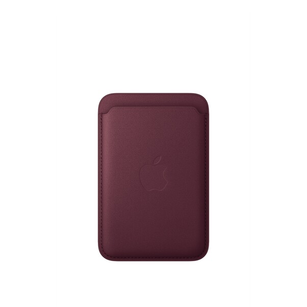 iPhone Feingewebe Wallet mit MagSafe – Burgunder