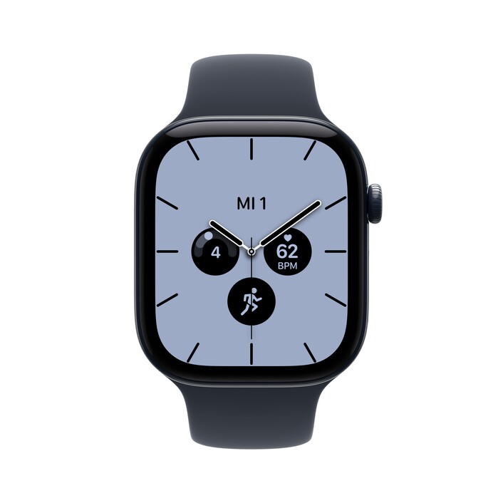 Apple Watch Series 12 GPS + Cellular, 46 mm Keramikgehäuse Nachtblau, Sportarmband Navyblau – M/L