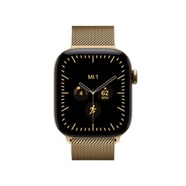 Apple Watch Series 12 GPS + Cellular, 42 mm Titangehäuse Brillantgold, Milanaise Armband Brillantgold
