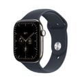 Apple Watch Series 12 GPS + Cellular, 46 mm Titangehäuse Natur, Sportarmband Navyblau − M/L