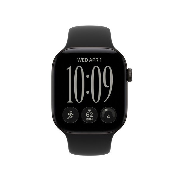 42 mm Sportarmband Schwarz – S/M