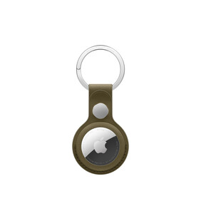 AirTag Feingewebe Schlüsselanhänger – Dunkeloliv