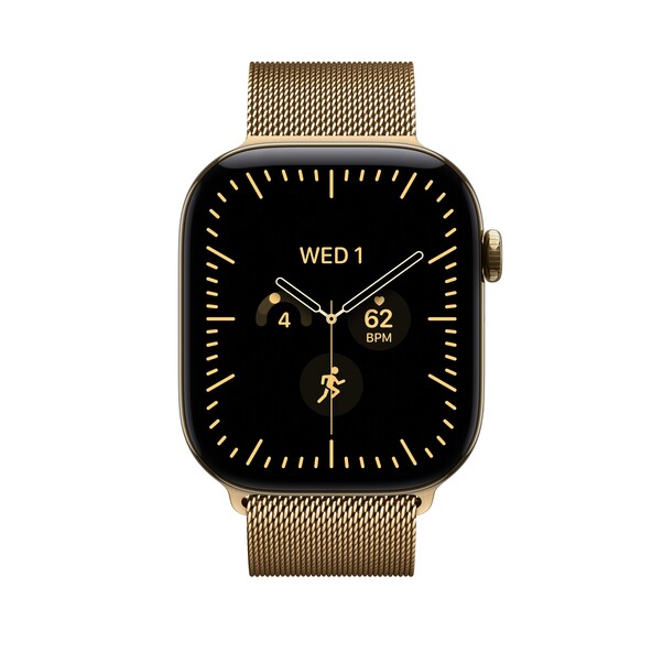 46 mm Milanaise Armband Brillantgold – M/L