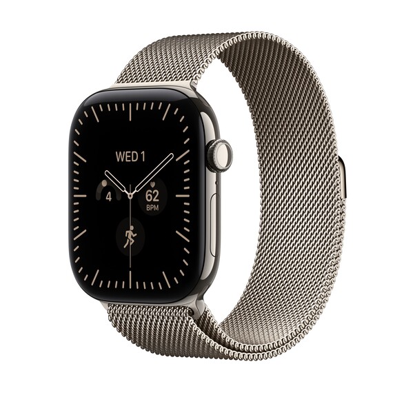 Sie sehen das Produktbild 02 von 46 mm Milanaise Armband Natur – M/L 46 mm Milanaise Armband Natur – M/L