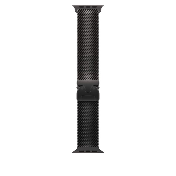 Sie sehen das Produktbild 01 von 49 mm Milanaise Armband Titan Schwarz – S 49 mm Milanaise Armband Titan Schwarz – S