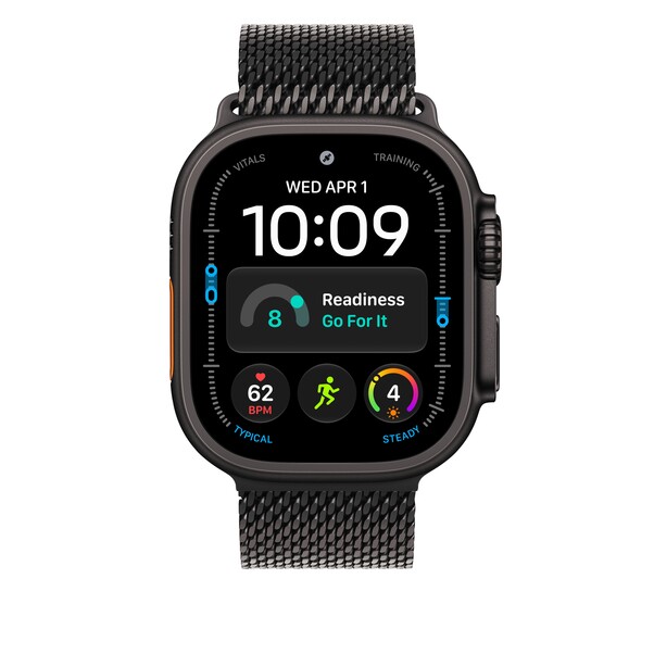Sie sehen das Produktbild 03 von 49 mm Milanaise Armband Titan Schwarz – S 49 mm Milanaise Armband Titan Schwarz – S