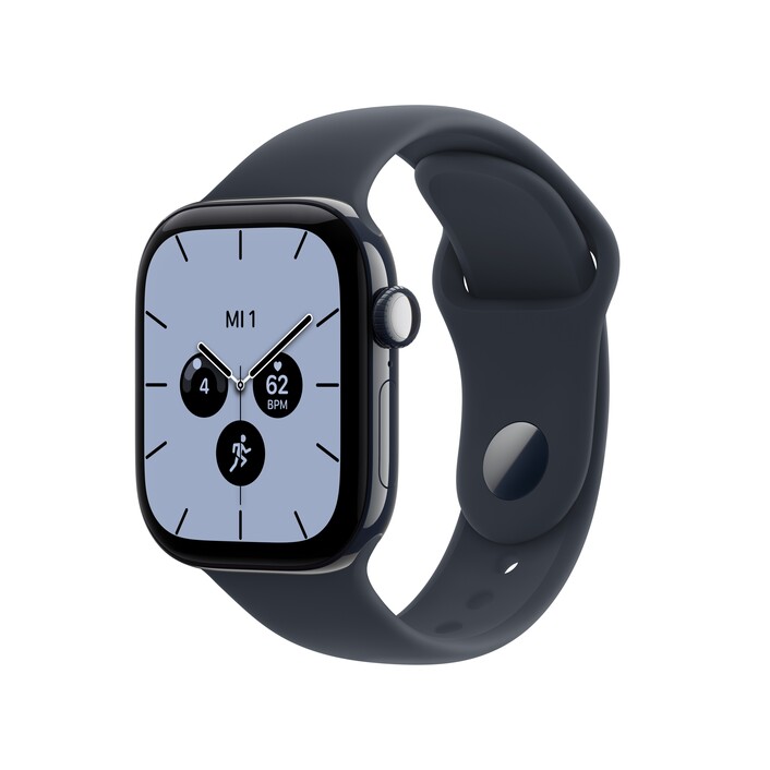 Apple Watch Series 12 GPS + Cellular, 42 mm Keramikgehäuse Nachtblau, Sportarmband Navyblau – M/L