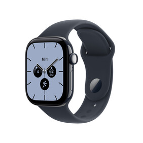 Apple Watch Series 12 GPS + Cellular, 42 mm Keramikgehäuse Nachtblau, Sportarmband Navyblau – M/L